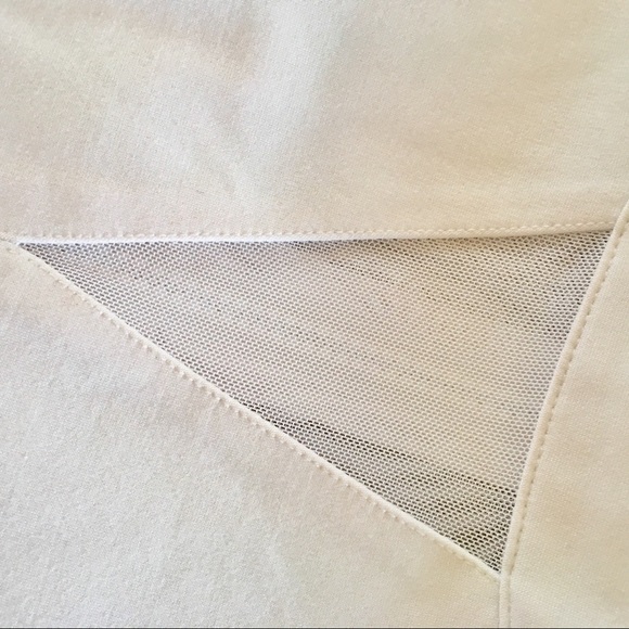 Point Zero White Sleeveless Mesh Cutout Dress - Picture 3 of 5